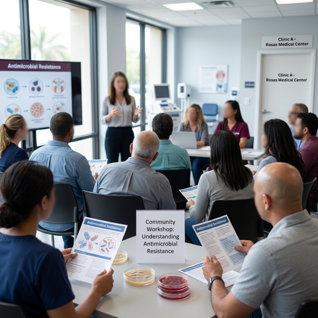 Antimicrobial Resistance Solutions — education session patient learning — by Rosas Medical Center