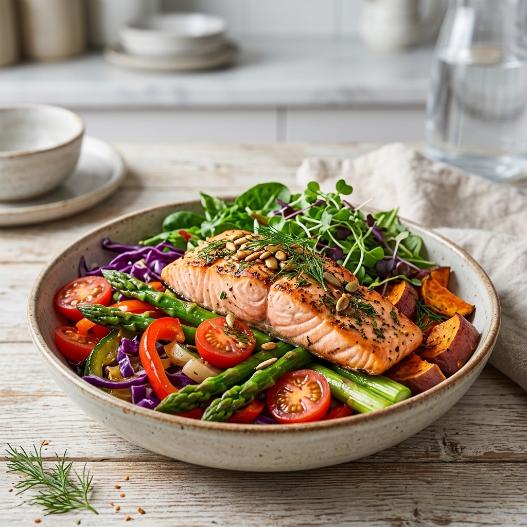 Control Your Insulin and Prevent Health Problems — colorful healthy meal — by Rosas Medical Center